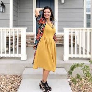 Lularoe mustard dress - fit and flare perfect for fall XL